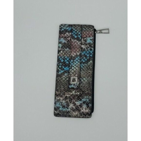 LODIS  Envelope Credit Card Holder Multi Color Reptile Leather - Picture 8 of 8